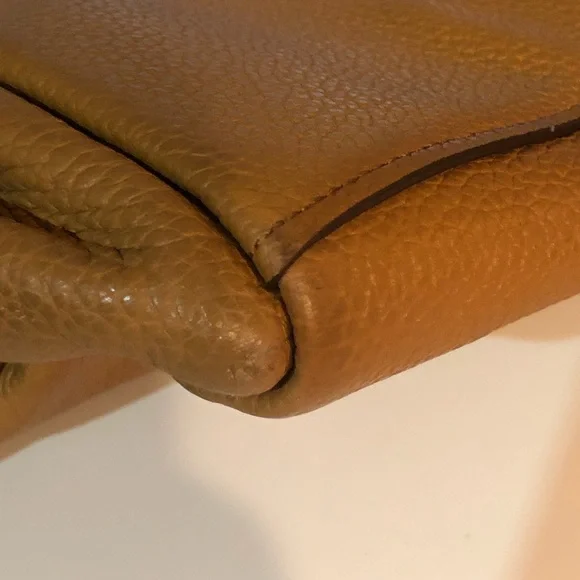 COACH MIA Brown Pebbled Leather Shoulder Bag